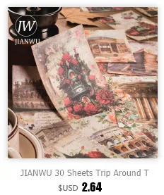 JIANWU 100 Sheets Dictionary Library Series Memo Pad Basic Decoration Material Paper Statement Notes Journal School Stationery