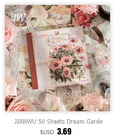 JIANWU 100 Sheets Dictionary Library Series Memo Pad Basic Decoration Material Paper Statement Notes Journal School Stationery