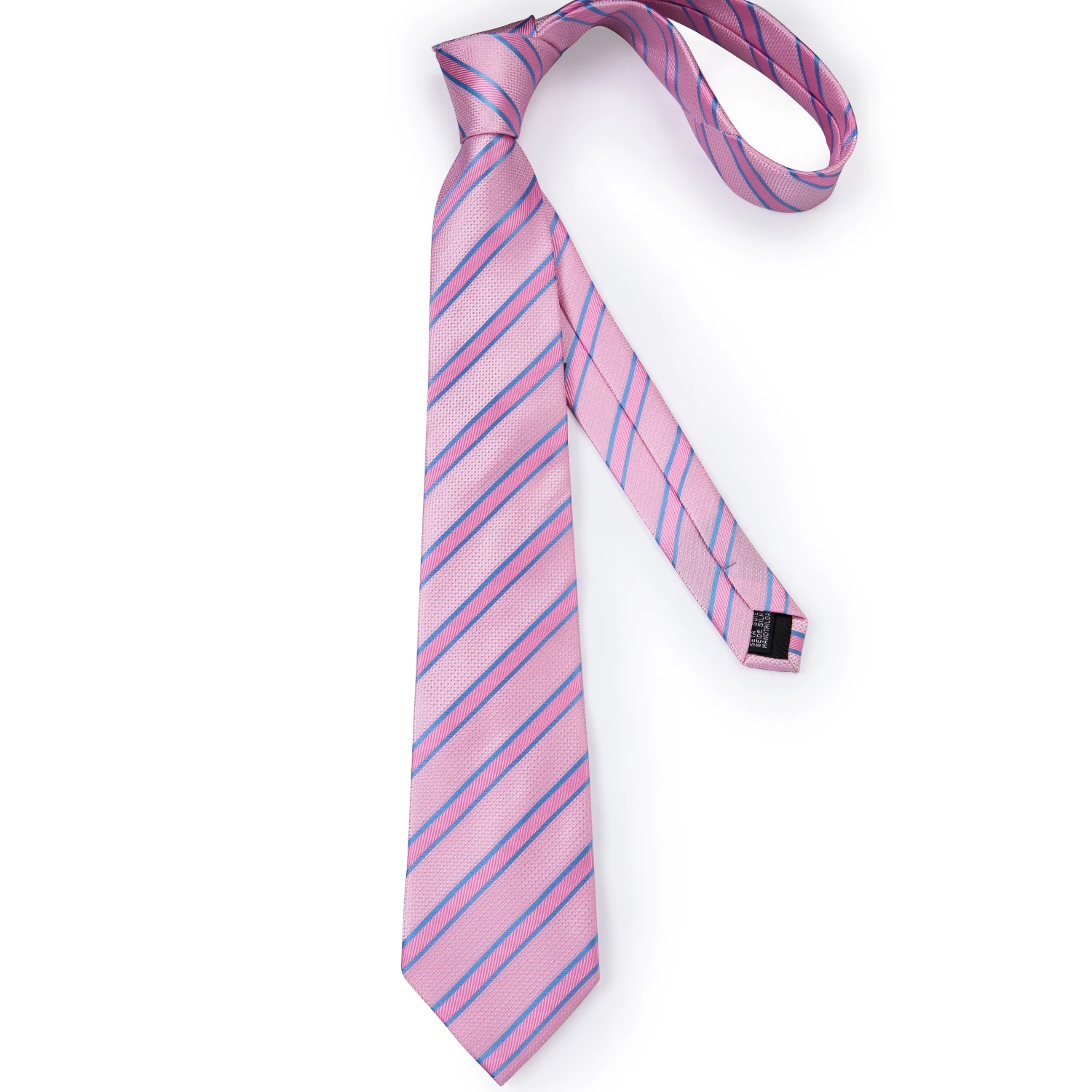 High Quality Pink Striped Paisley Men's Tie Set 8cm Business Wedding Party Accessories Men Necktie Hanky Set Men Gift