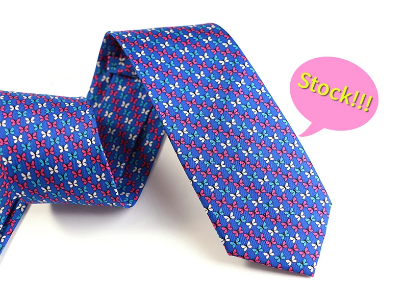 Tailor Smith New Fashion Printed Animal 100% Silk Ties Sheep Butterfly Puppy Elephant Men Premium Silk Neckties