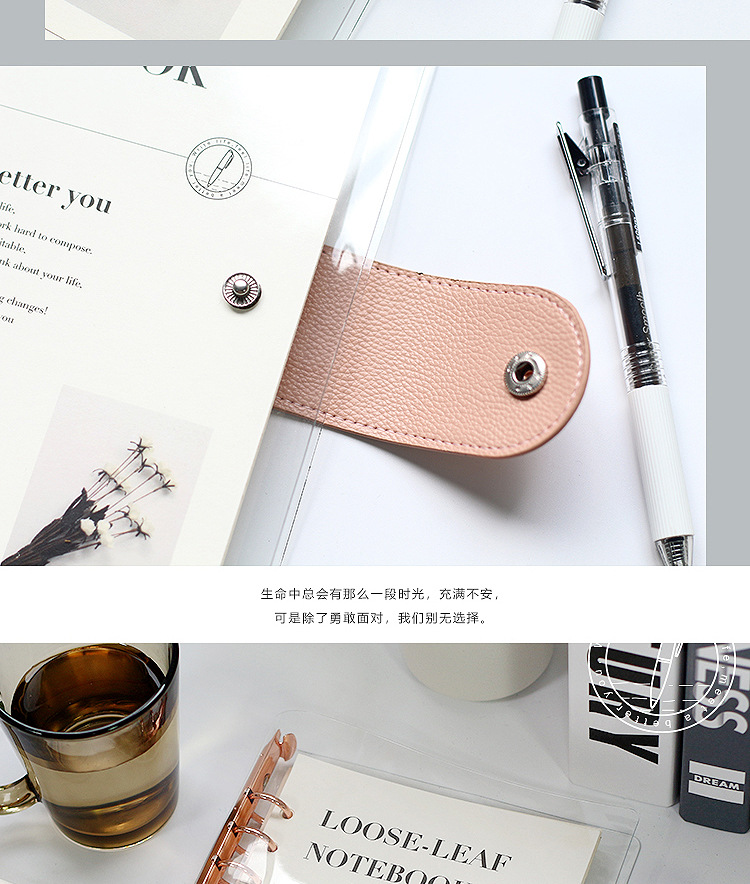 A5A6 B5 Rose Gold With 90 Sheet Inner Page Notebook Planner Organizer Binder Books Journal Diary Office Supplies Notebook