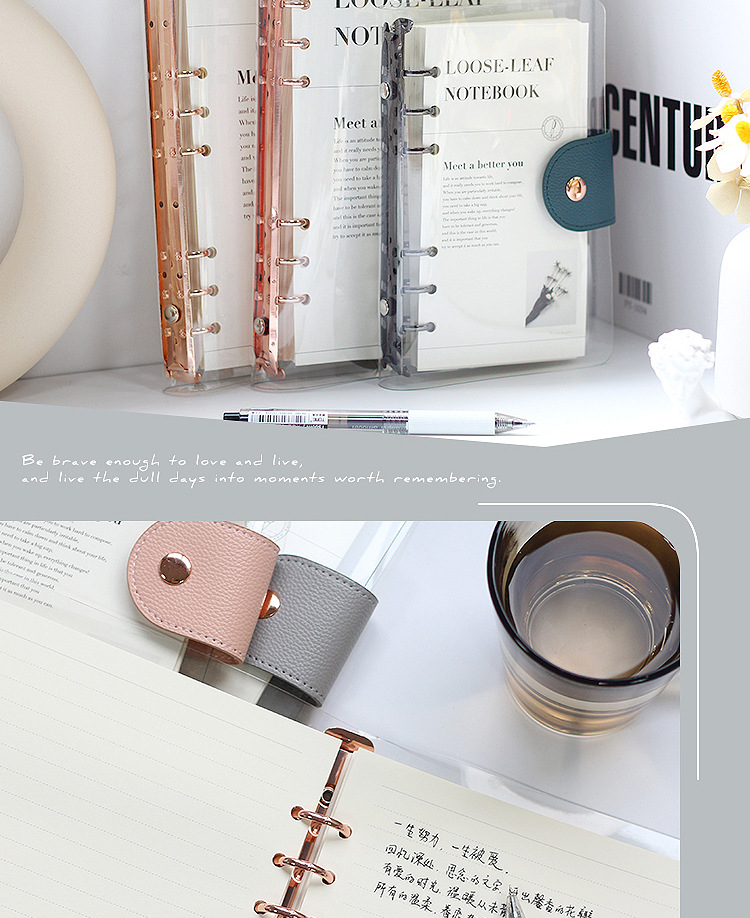 A5A6 B5 Rose Gold With 90 Sheet Inner Page Notebook Planner Organizer Binder Books Journal Diary Office Supplies Notebook