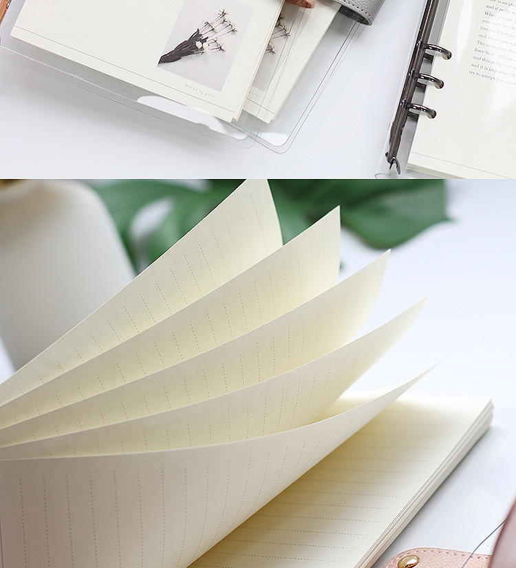 A5A6 B5 Rose Gold With 90 Sheet Inner Page Notebook Planner Organizer Binder Books Journal Diary Office Supplies Notebook