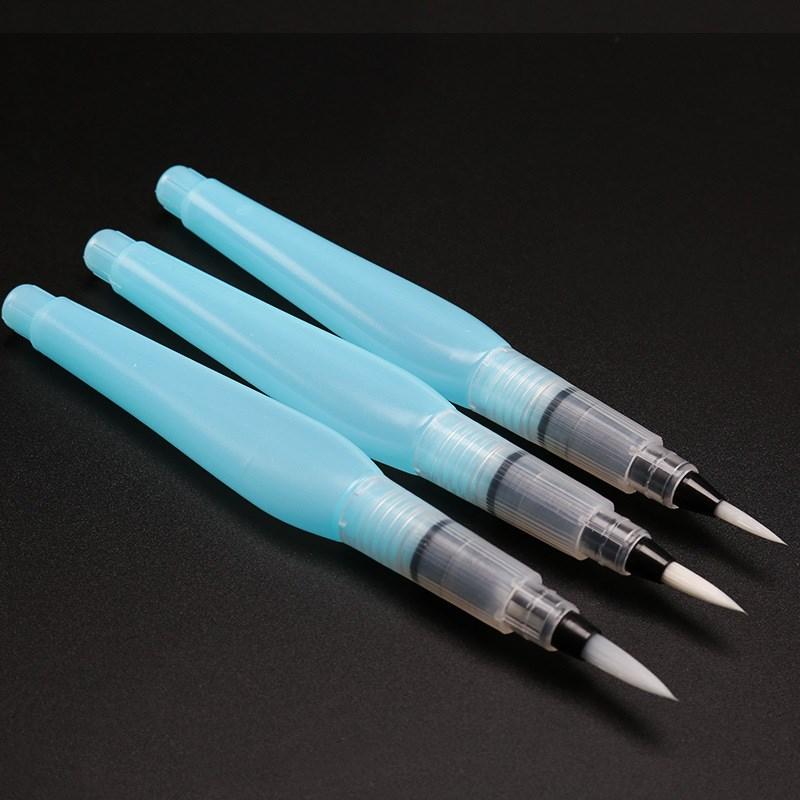 1pc Watercolor Paint Brush Art Supplies Waterbrush Pen Large Capacity Calligraphy Painting Brush Water Tank Storage Pen