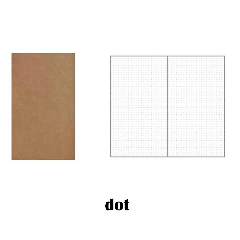 1PC Kraft Paper Notebook Filler Paper Inserts Blank Dot Grid Notepad Diary Journal Traveler's Notebook Refill Planner Organizer