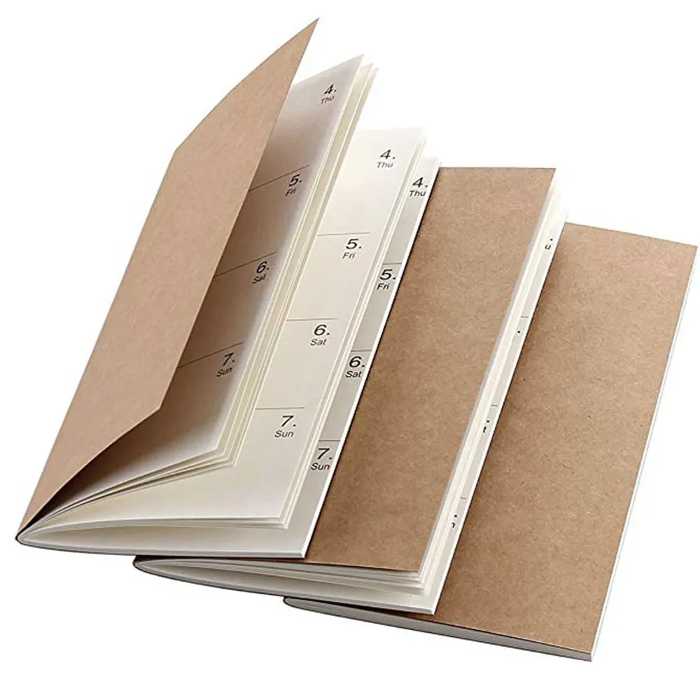 1PC Kraft Paper Notebook Filler Paper Inserts Blank Dot Grid Notepad Diary Journal Traveler's Notebook Refill Planner Organizer