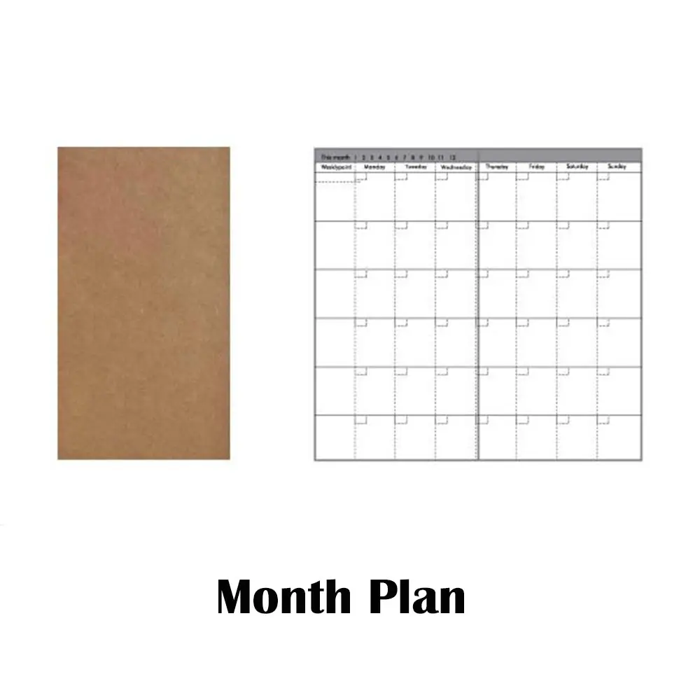 1PC Kraft Paper Notebook Filler Paper Inserts Blank Dot Grid Notepad Diary Journal Traveler's Notebook Refill Planner Organizer