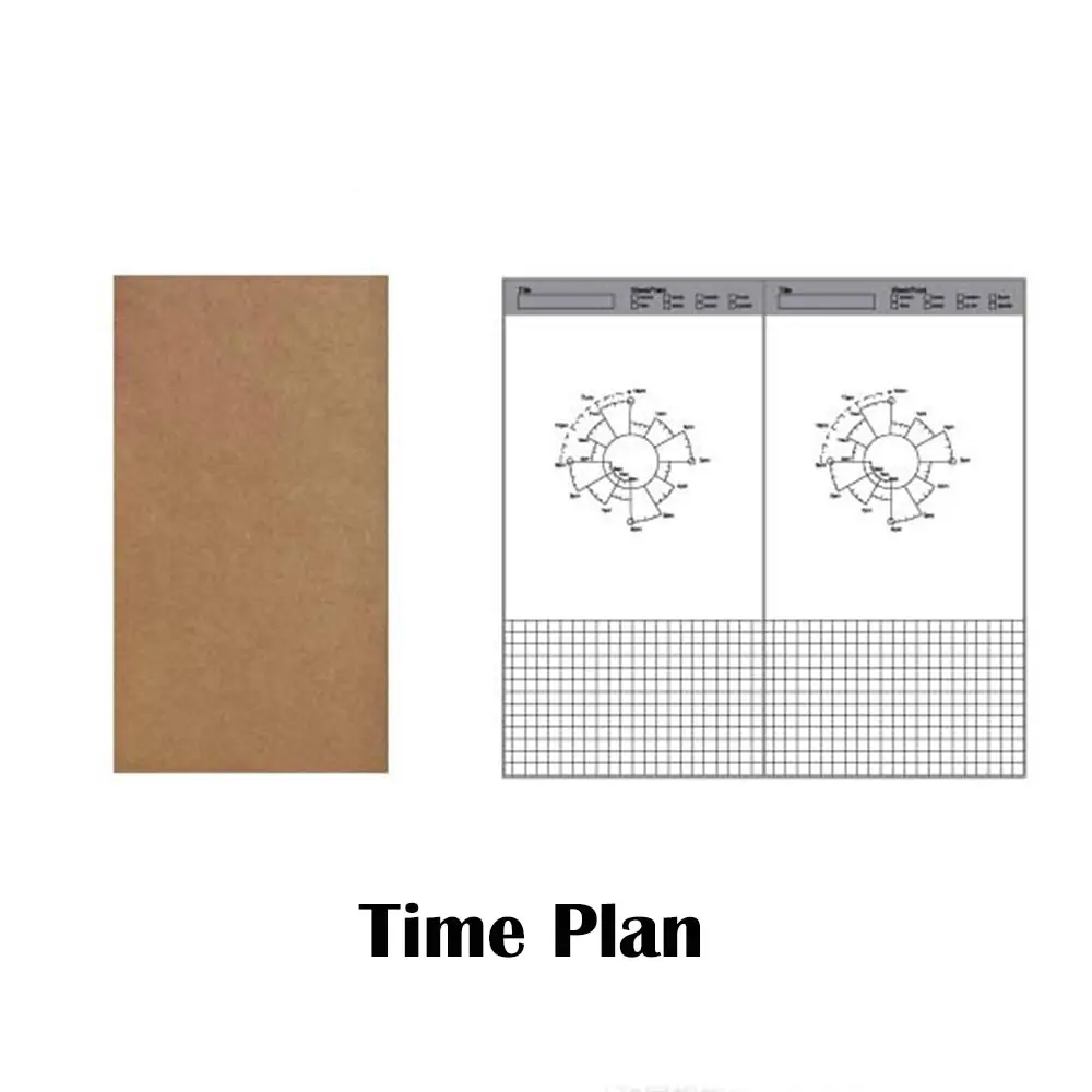 1PC Kraft Paper Notebook Filler Paper Inserts Blank Dot Grid Notepad Diary Journal Traveler's Notebook Refill Planner Organizer