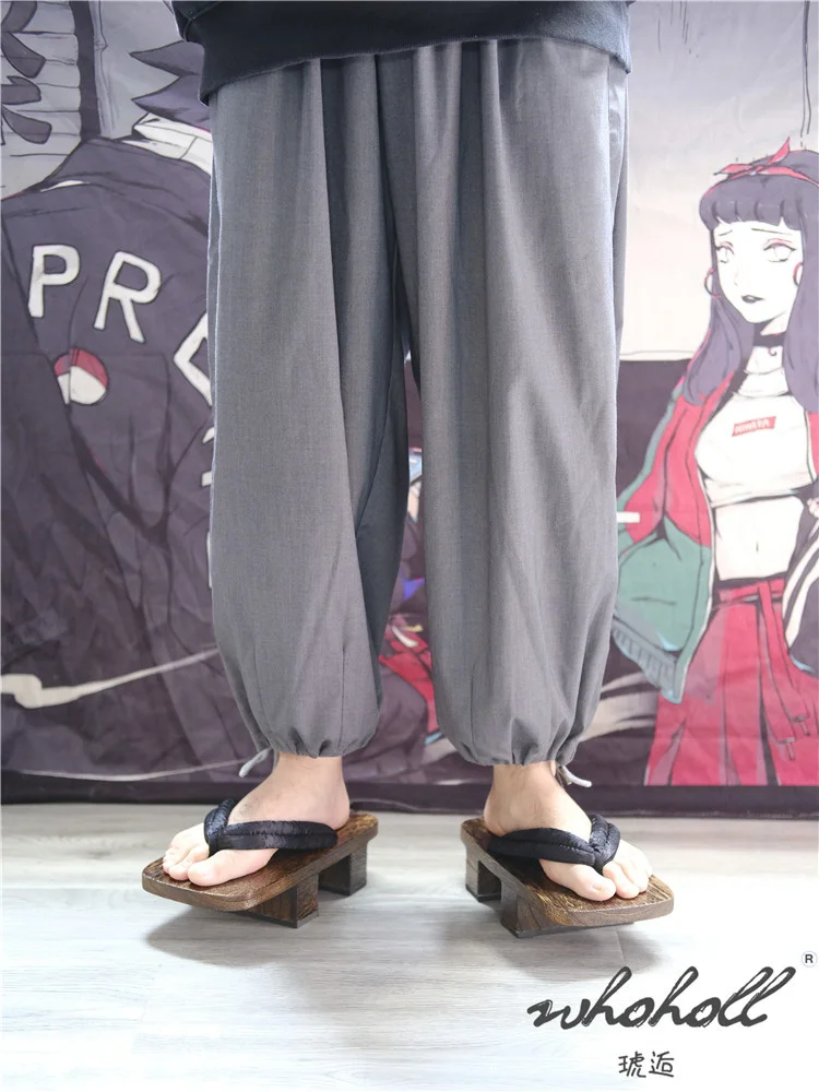 Summer Man Slipper Japanese Geta Wooden Clogs Sandals Samurai Cosplay Shoes Women Man Flip Flops Thick Bottom Platform Shoe