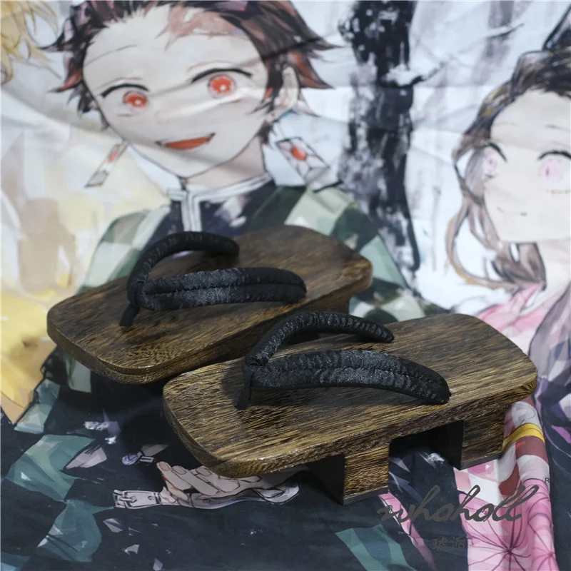 Summer Man Slipper Japanese Geta Wooden Clogs Sandals Samurai Cosplay Shoes Women Man Flip Flops Thick Bottom Platform Shoe