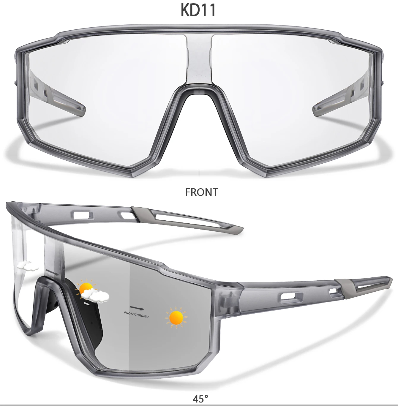 Fashion Brand Men Women Bicycle Photochromic Eyewear MTB Bike Fishing Running Cycling Sports Sunlasses Comfortable Goggles