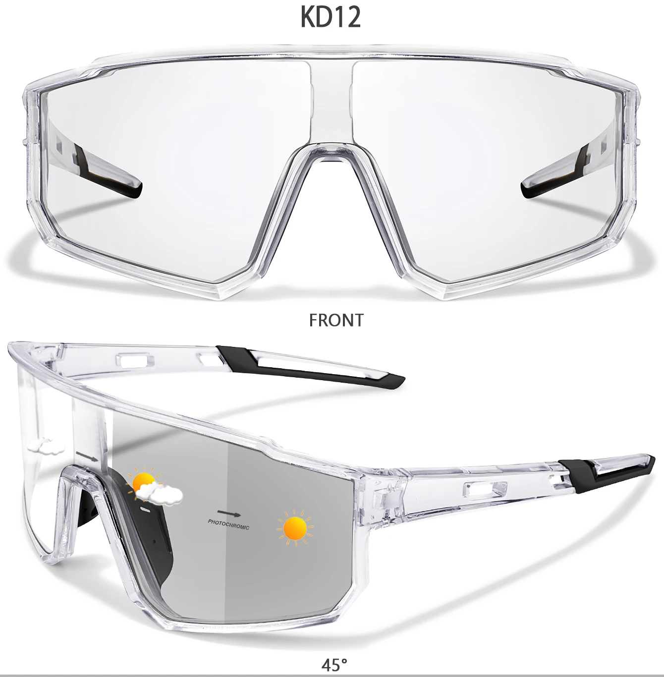Fashion Brand Men Women Bicycle Photochromic Eyewear MTB Bike Fishing Running Cycling Sports Sunlasses Comfortable Goggles