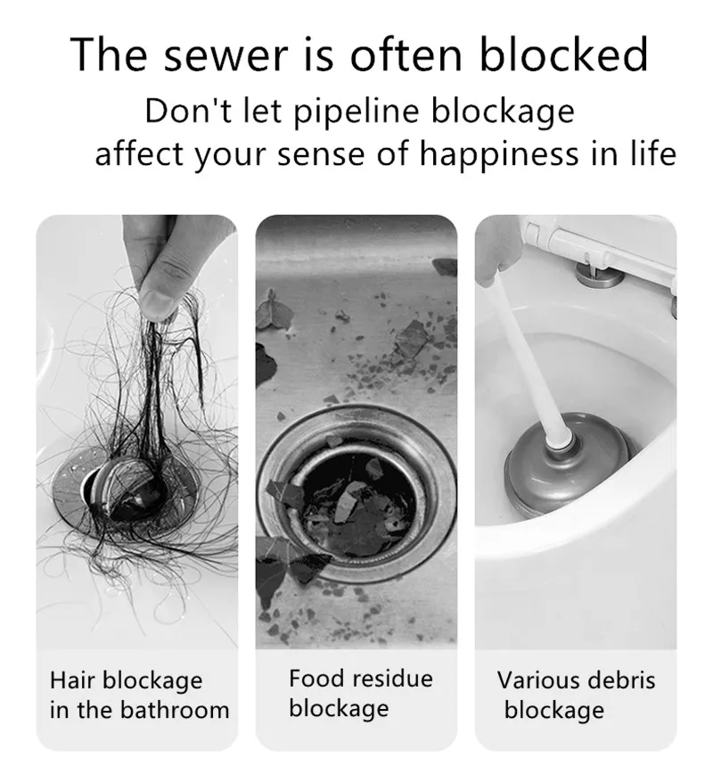 Pipe Dredging Brush Bathroom Hair Sewer Sink Cleaning Brush Drain Cleaner Flexible Cleaner Kitchen Clog Plug Hole Remover Tool