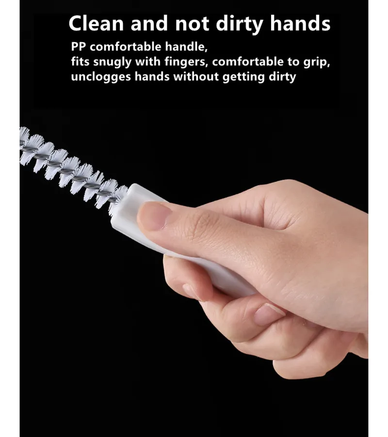 Pipe Dredging Brush Bathroom Hair Sewer Sink Cleaning Brush Drain Cleaner Flexible Cleaner Kitchen Clog Plug Hole Remover Tool