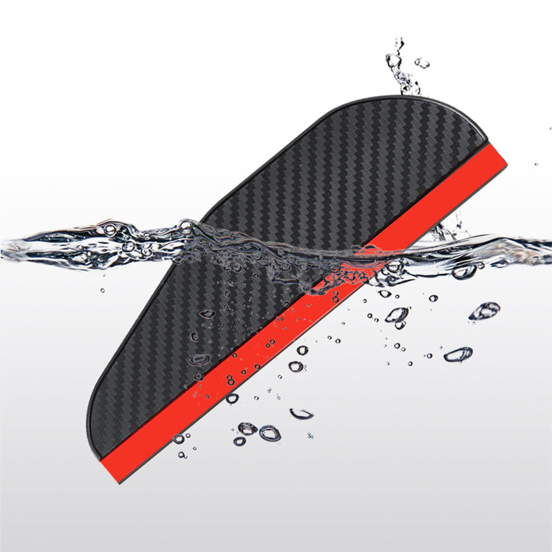 2Pcs Carbon Fiber Car Rearview Mirror Rain Shield Eyebrow Flexible Car Rearview Mirror Rain Shield Protector Eyebrow Rain Cover