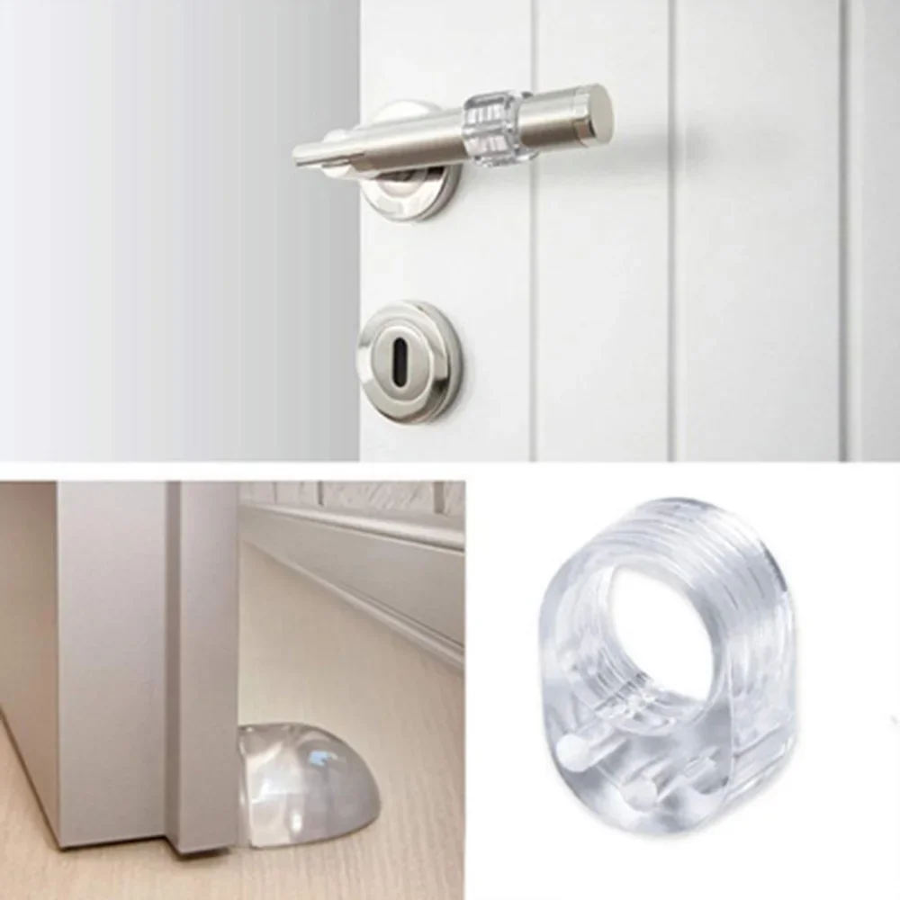 Stop Floor Door Stops Buffer No Drill Door Stopper Home Improvement Furniture Wall Safety Hardware Transparent Supplies Silicone