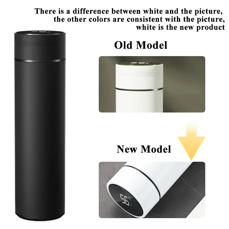 500ML Temperature Display Thermos Cup Stainless Steel Divided Thermos Bottle Outdoor Vacuum Insulated Cup Father's Day Gift