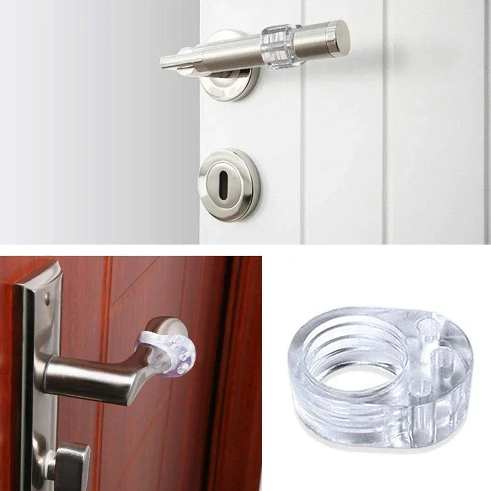 Door Stop Doorstop Baby Safety Supplies Transparent Silicone Door Handle Pad Home Improvement Wall Impact Buffer Skirt Bikini