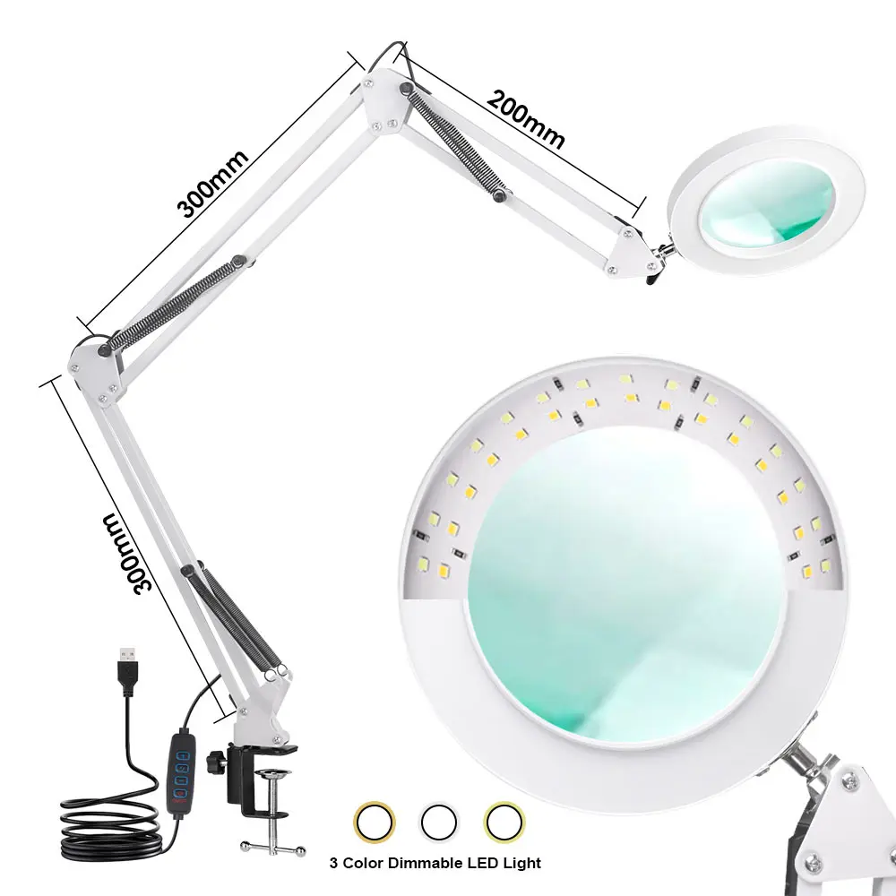 4.3" Real Class 10X Magnlification Stepless pimming 5 Color Mode 84 Of Them LED 10 Levels Provide Bright Light Brightness