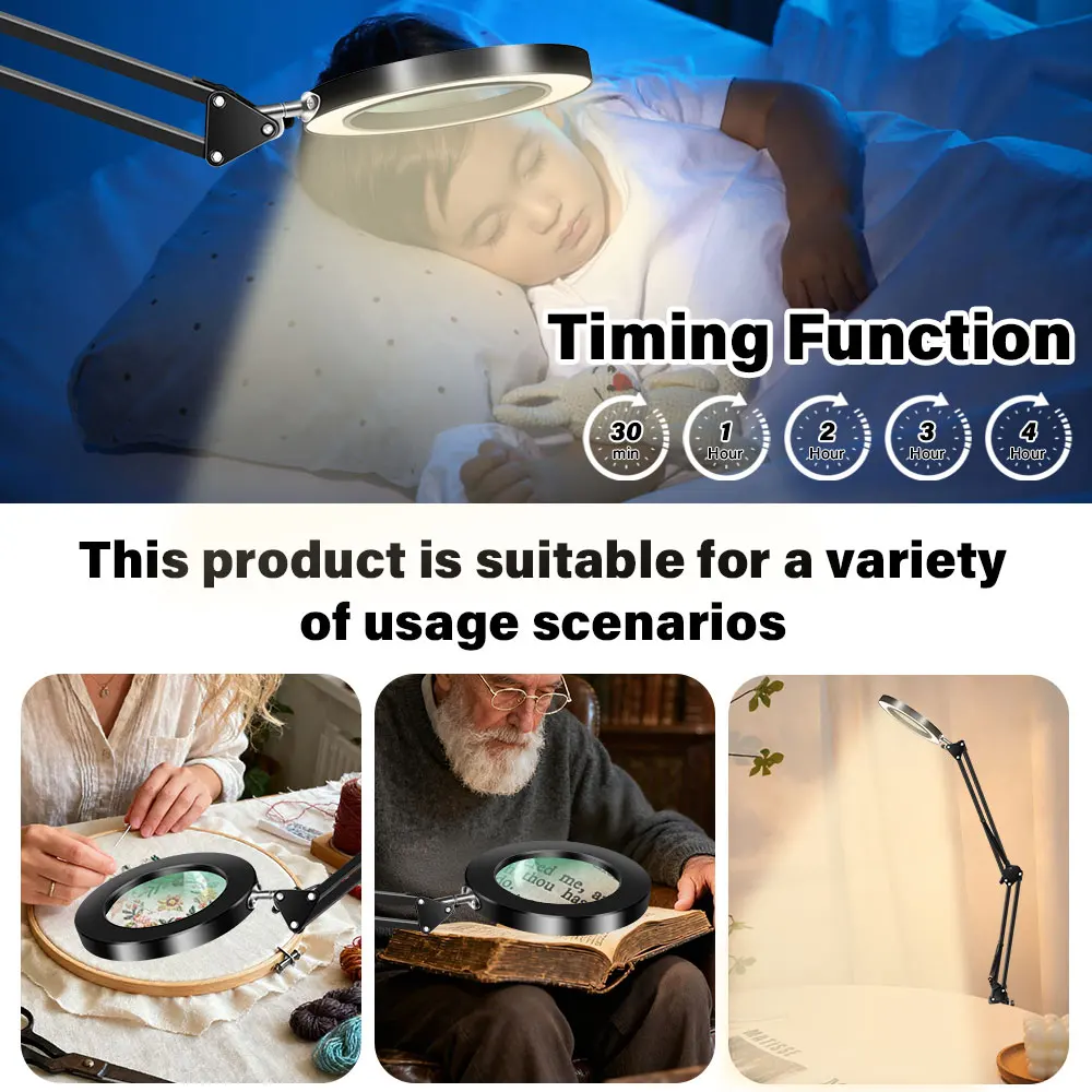 4.3" Real Class 10X Magnlification Stepless pimming 5 Color Mode 84 Of Them LED 10 Levels Provide Bright Light Brightness