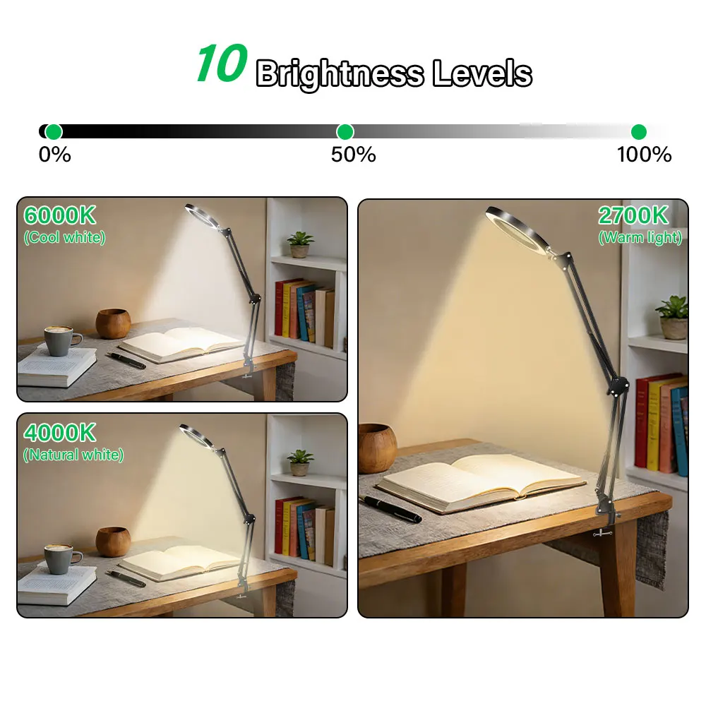 4.3" Real Class 10X Magnlification Stepless pimming 5 Color Mode 84 Of Them LED 10 Levels Provide Bright Light Brightness