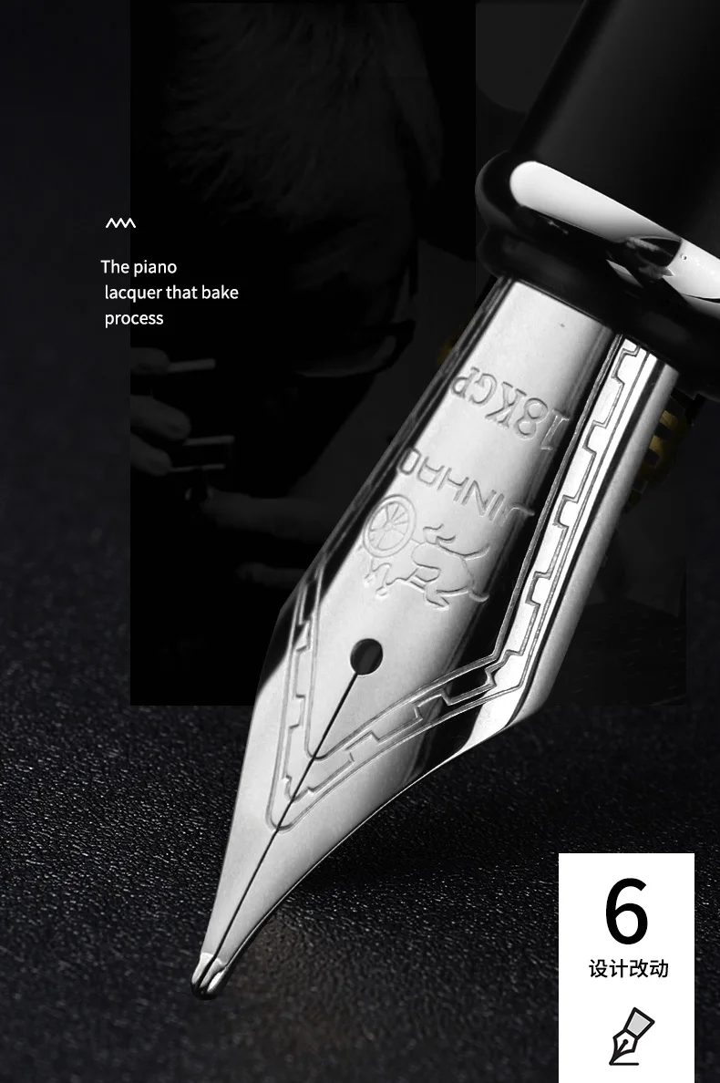 Jinhao X750 Classic Style Silver Clip Metal Fountain Pen 0.5mm Nib Steel Ink Pens for Gift Office Supplies School Supplies