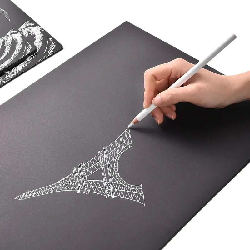 3Pcs White Sketch Charcoal Pencils Set Professional Standard Pencil Drawing Pencils Set For School Tool Painting Art Supplies