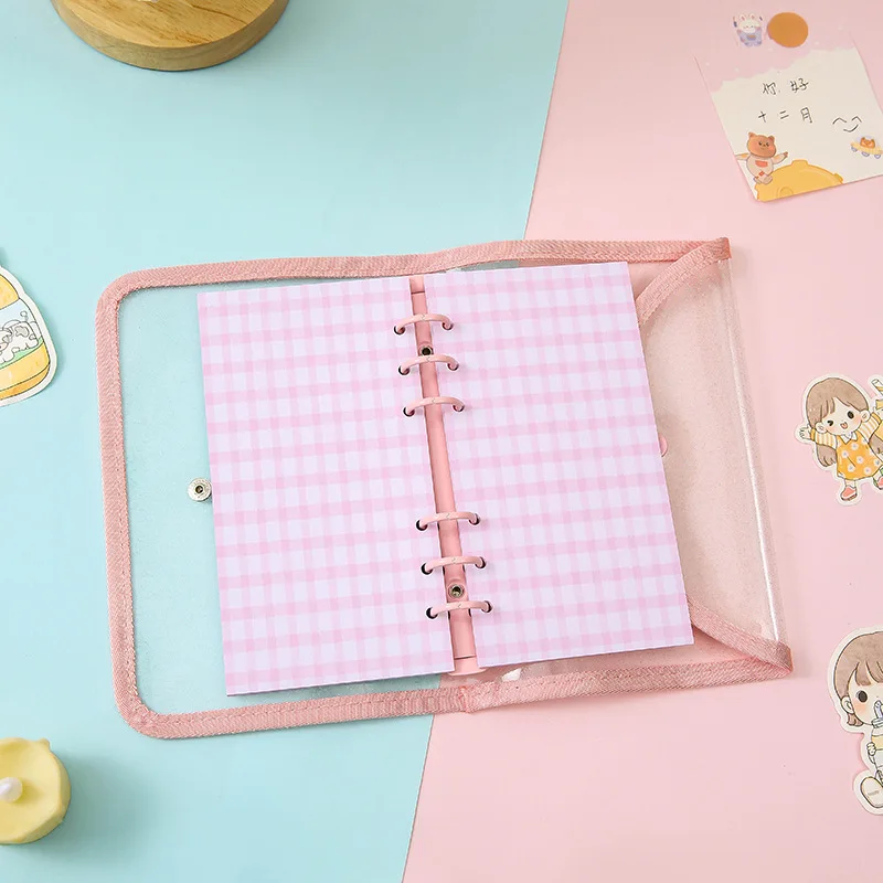 Cute Color Grid A5 A6 Loose Leaf Notebook Refill Spiral Binder Index Inner Page Item Paper Stationery