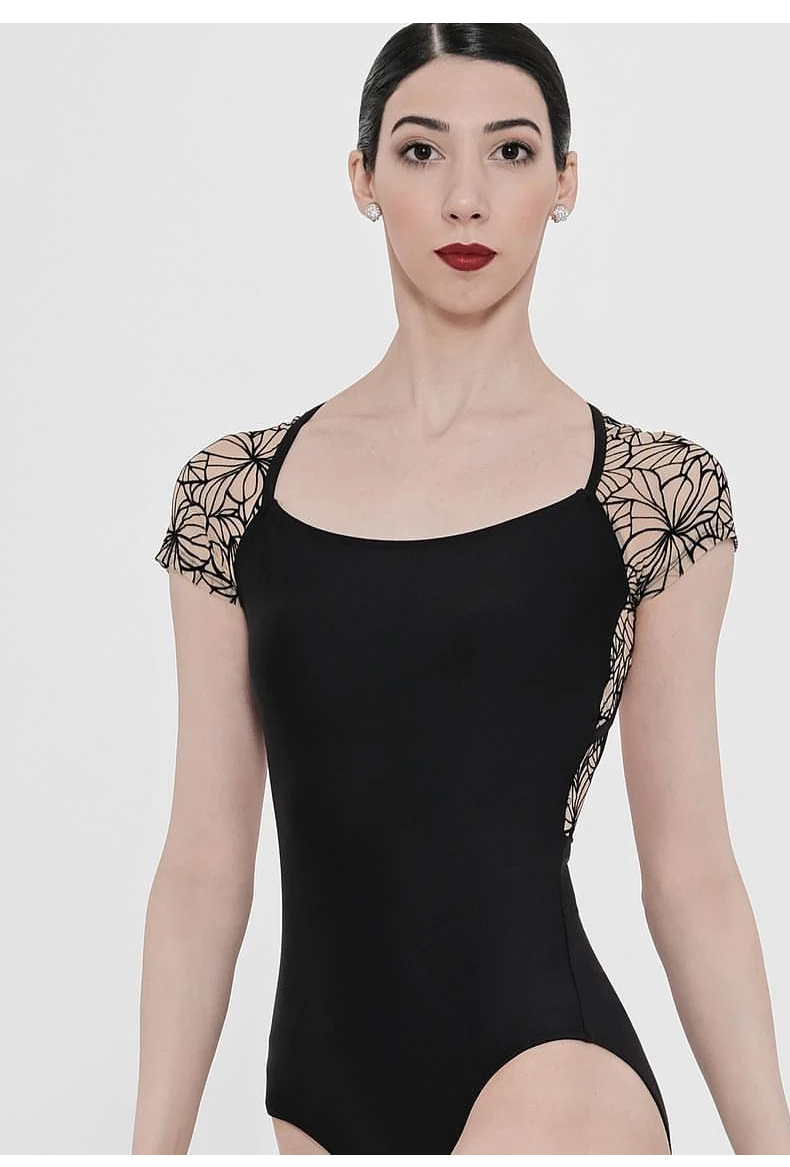 Tights Ballet Practice Clothes Dance One-Piece Gym Clothes Lace Short-Sleeved Bodysuits Yoga Clothes Women