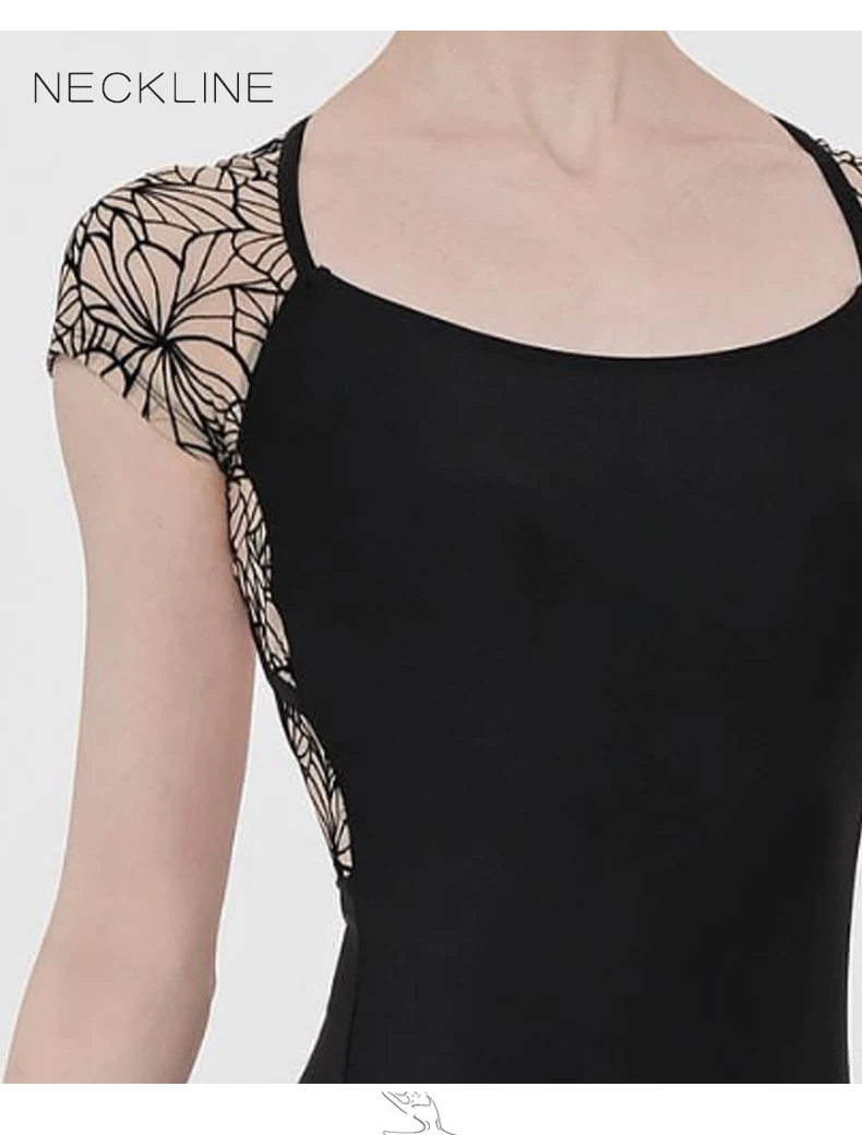 Tights Ballet Practice Clothes Dance One-Piece Gym Clothes Lace Short-Sleeved Bodysuits Yoga Clothes Women