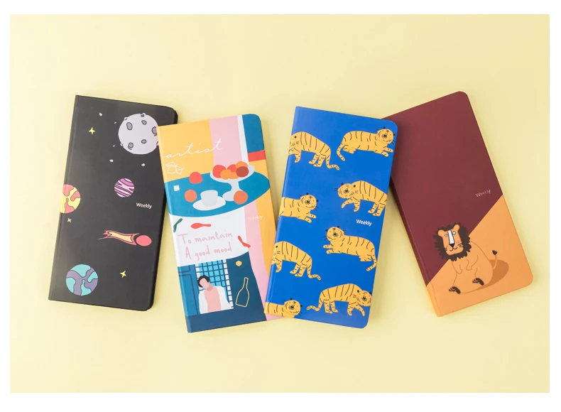 Kinbor Cute Weeks Plan Small Notebook 20 Styles Handpad Book Pocket Book Todolist Mini Hand Account Book Record Book for School
