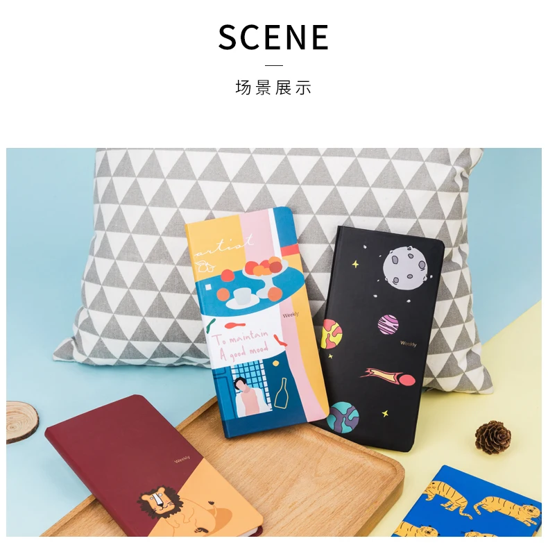 Kinbor Cute Weeks Plan Small Notebook 20 Styles Handpad Book Pocket Book Todolist Mini Hand Account Book Record Book for School