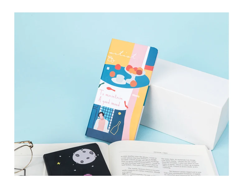 Kinbor Cute Weeks Plan Small Notebook 20 Styles Handpad Book Pocket Book Todolist Mini Hand Account Book Record Book for School