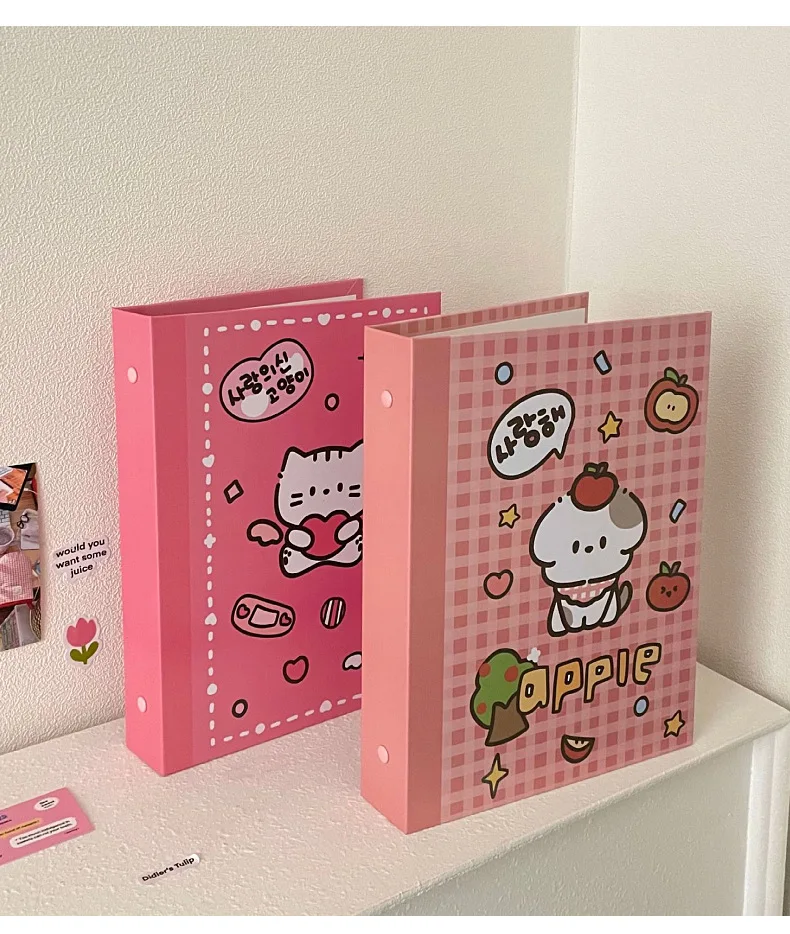MINKYS Checkerboard Kawaii A5 Kpop Photocard Binder Photo Cards Collect Book Storage Album Hardcover Notebook Korea Stationery