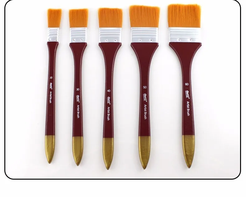 1Pcs Paint Brushes Acrylic DIY Graffiti Brush Set For Artist Oil Scrubbing Brush School Drawing Paint Stationery Supplies