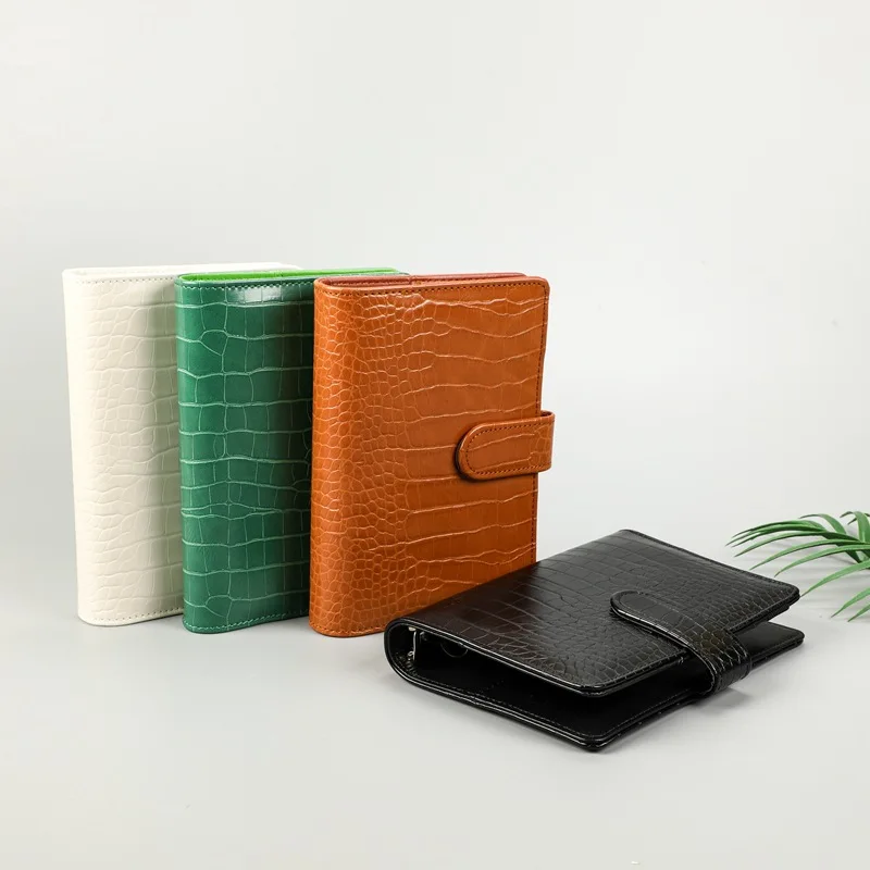 New Color A5A6 Crocodile Pattern DIY Binder Notebook Cover Diary Agenda Planner Paper Cover School Stationery