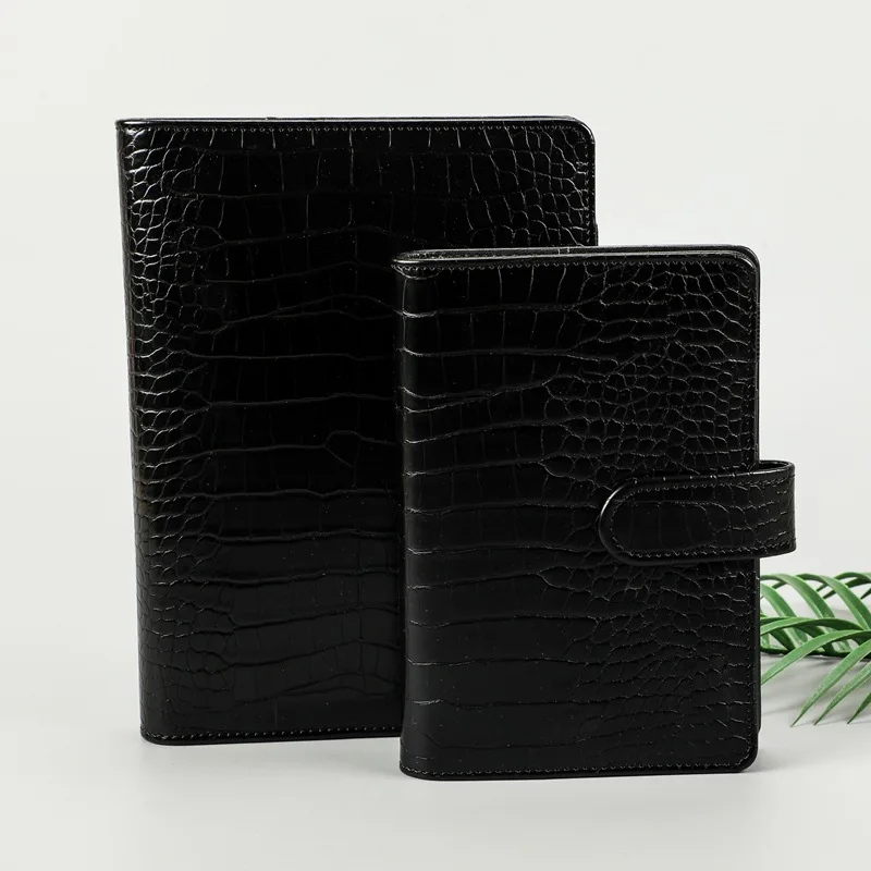 New Color A5A6 Crocodile Pattern DIY Binder Notebook Cover Diary Agenda Planner Paper Cover School Stationery