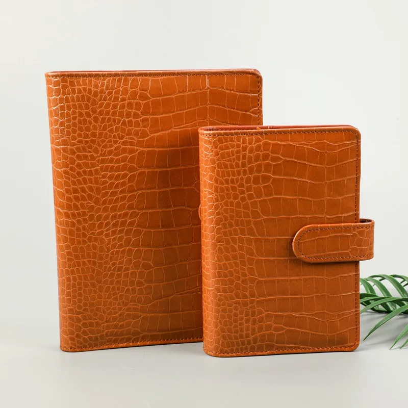 New Color A5A6 Crocodile Pattern DIY Binder Notebook Cover Diary Agenda Planner Paper Cover School Stationery