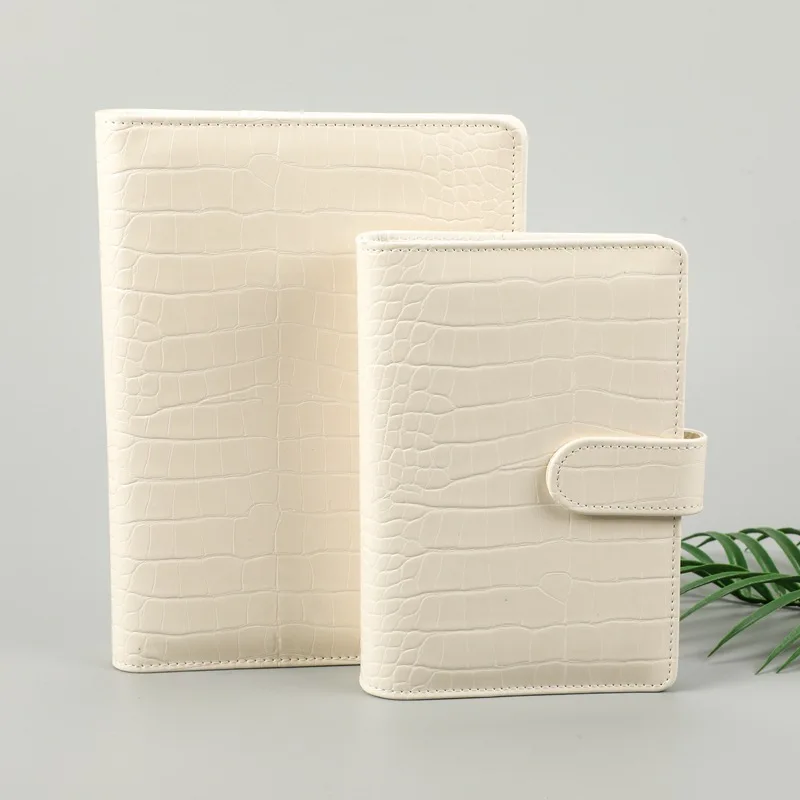 New Color A5A6 Crocodile Pattern DIY Binder Notebook Cover Diary Agenda Planner Paper Cover School Stationery