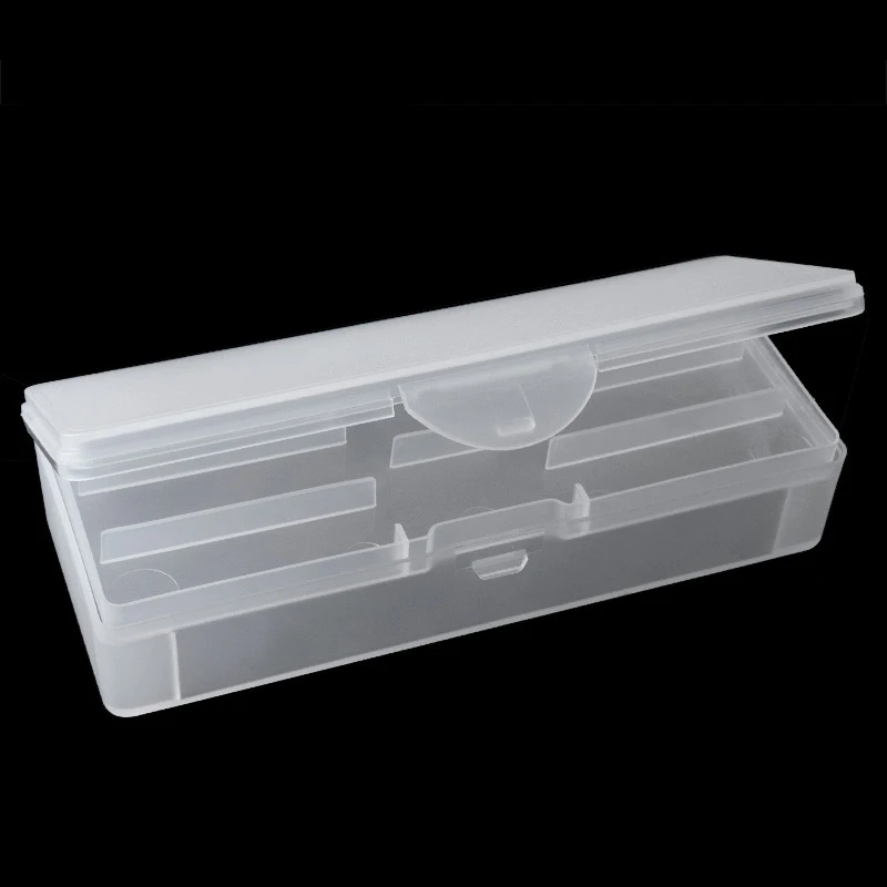 1Pc Rectangle Double-layer Nail Art Tool Empty Storage Box Tweezers Clippers Pens Polishing Nail Buffer Files Plastic Container