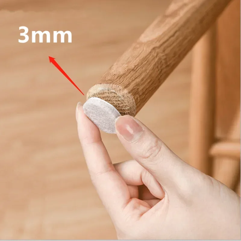 3-72Pcs Felt Chair Leg Pads 3mm Thick Floor Scratch Protector Mat Mute Non-slip Self Adhesive DIY Furniture Accessories