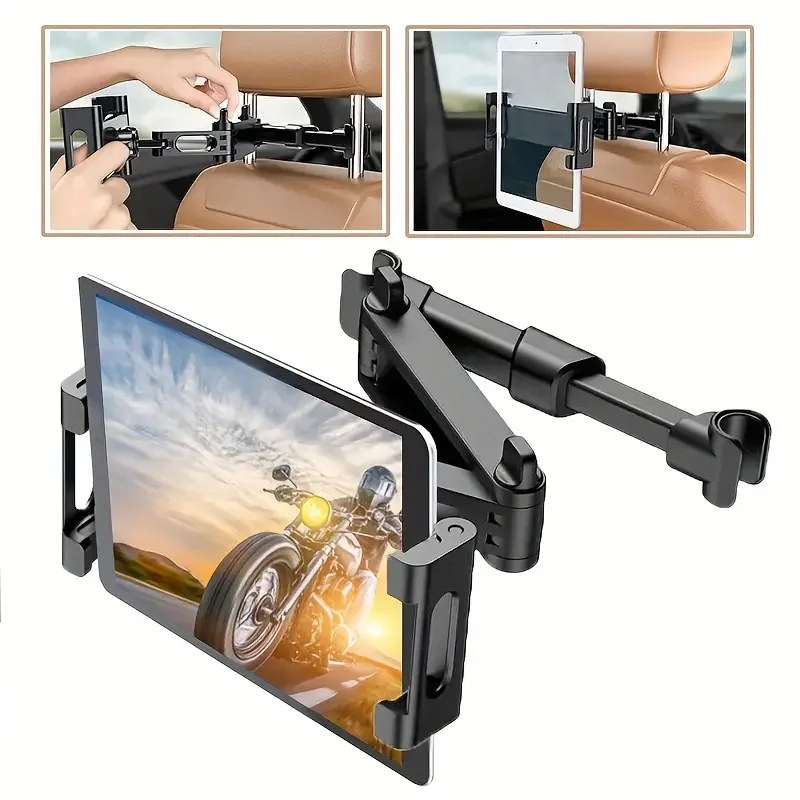 Car Tablet Holder, Headrest Tablet Mount Headrest Stand Cradle Compatible With Devices For IPad Air Mini, Other 4.7-12.9" Cell