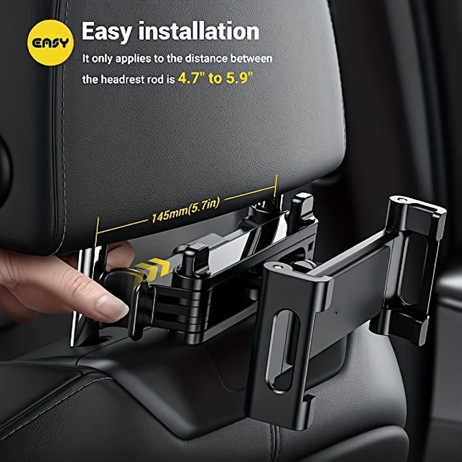 Car Tablet Holder, Headrest Tablet Mount Headrest Stand Cradle Compatible With Devices For IPad Air Mini, Other 4.7-12.9" Cell