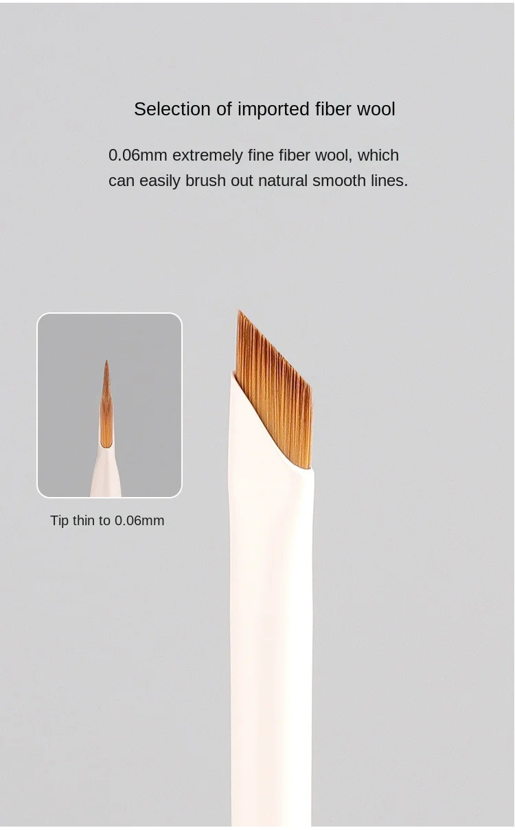 Upgrade Blade Eyeliner Brush Ultra Thin Fine Angle Flat Eyebrow Brush Under The Eye Makeup Brushes Precise Detail Brush White