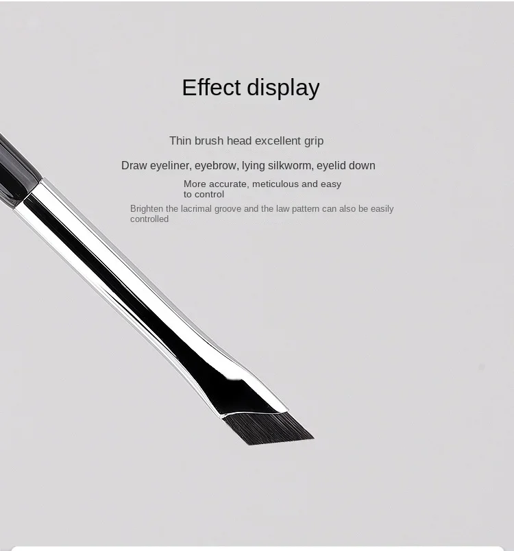 Upgrade Blade Eyeliner Brush Ultra Thin Fine Angle Flat Eyebrow Brush Under The Eye Makeup Brushes Precise Detail Brush White
