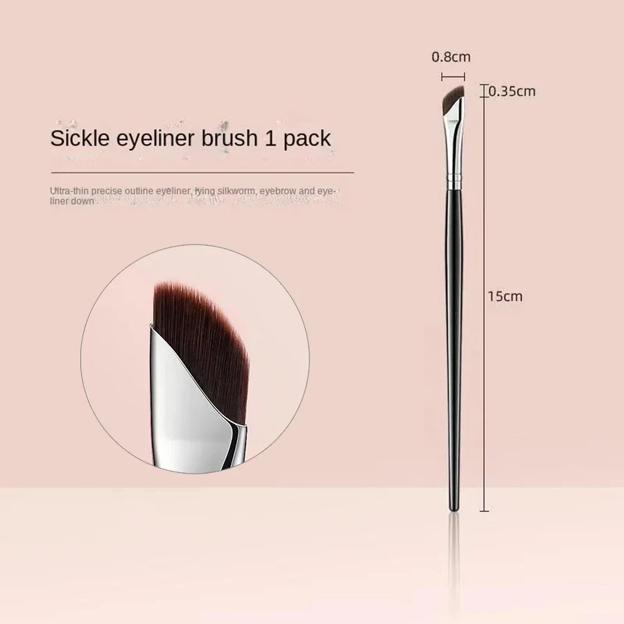 Upgrade Blade Eyeliner Brush Ultra Thin Fine Angle Flat Eyebrow Brush Under The Eye Makeup Brushes Precise Detail Brush White