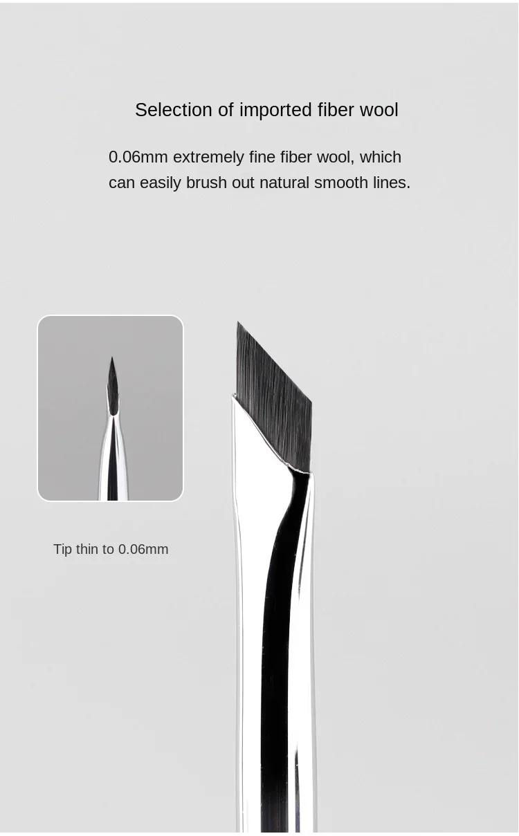 Upgrade Blade Eyeliner Brush Ultra Thin Fine Angle Flat Eyebrow Brush Under The Eye Makeup Brushes Precise Detail Brush White