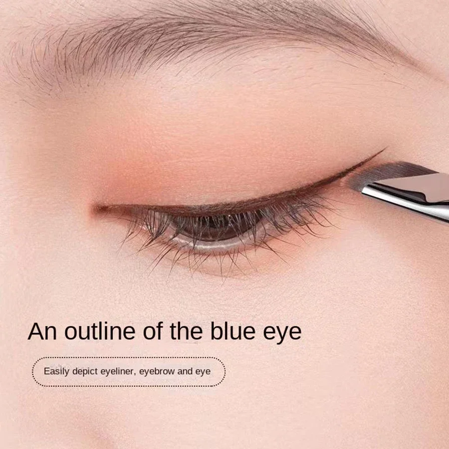 Upgrade Blade Eyeliner Brush Ultra Thin Fine Angle Flat Eyebrow Brush Under The Eye Makeup Brushes Precise Detail Brush White