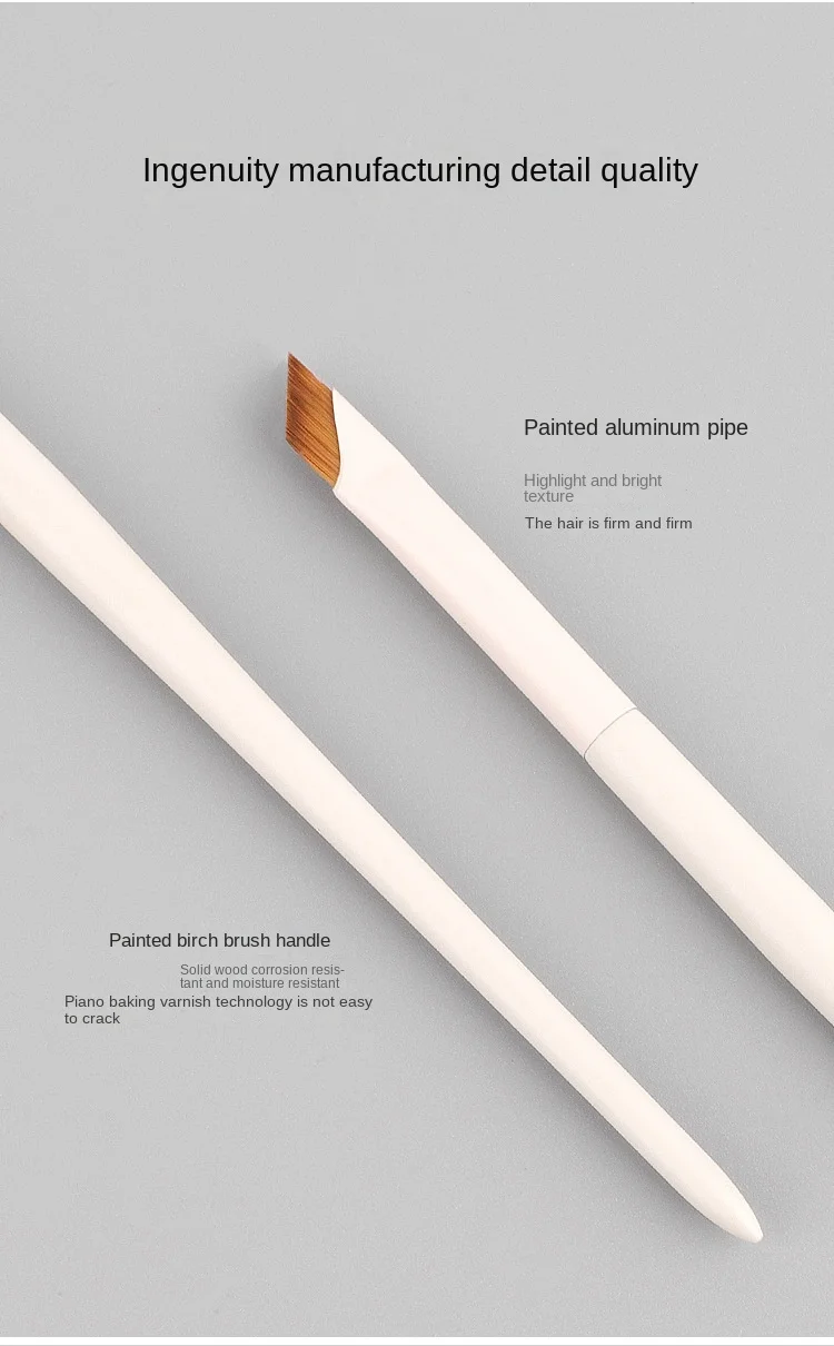 Upgrade Blade Eyeliner Brush Ultra Thin Fine Angle Flat Eyebrow Brush Under The Eye Makeup Brushes Precise Detail Brush White