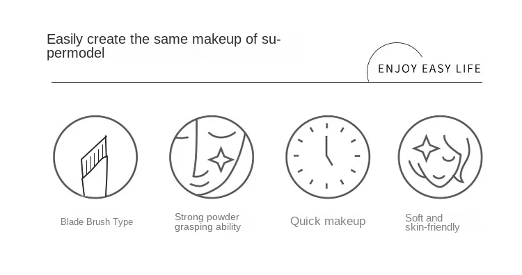 Upgrade Blade Eyeliner Brush Ultra Thin Fine Angle Flat Eyebrow Brush Under The Eye Makeup Brushes Precise Detail Brush White